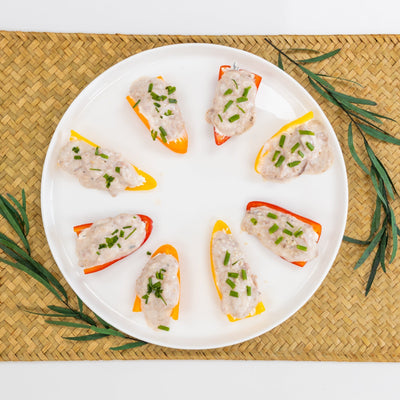 Mini peppers stuffed with cream cheese and tuna – bariatric recipe by Celebrate Vitamins