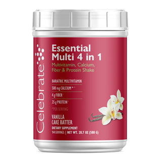 Essensiell Multi 4 i 1 Multivitamin med Kalsium + Proteinpulver 