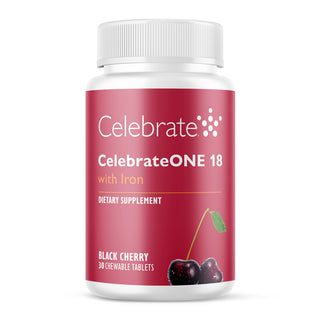 CelebrateONE 18 En gang daglig bariatrisk tyggevitamin med jern 