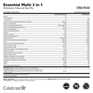 Essensiell Multi 3 i 1 Multivitamin med Kalsium, Drikkeblanding 