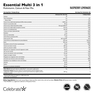 Essensiell Multi 3 i 1 Multivitamin med Kalsium, Drikkeblanding 