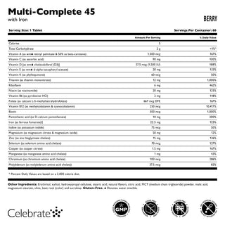 Multi-Complete 45 Bariatrisk Multivitamin med Jern, Tyggbar 