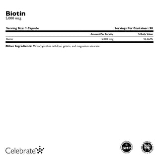 Biotin 5.000 mcg, kapsler 