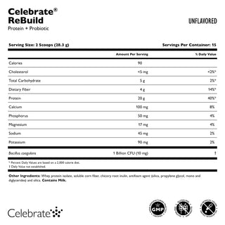 Celebrate® ReBuild Protein + Probiotic Pulver 