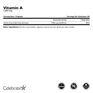 Vitamin A 7.500mcg (25.000 IE), Kapsler 