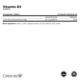 Vitamin D3 625mcg (25.000 IU) Kapsler 