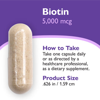 Biotin 5.000 mcg, kapsler 