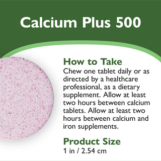 Kalsium PLUS 500, Tyggetablett 