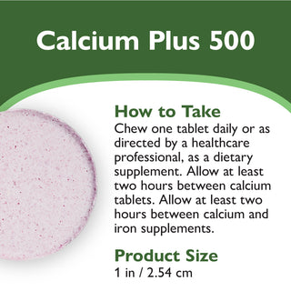Kalsium PLUS 500, Tyggetablett 