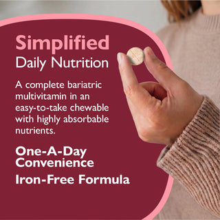 CelebrateONE Once Daily Bariatric Multivitamin uten jern, tyggbar 