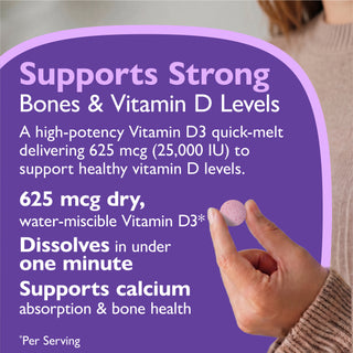Vitamin D3 625mcg (25.000 IE), Hurtig-smelt, Berry 
