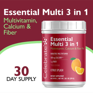 Essensiell Multi 3 i 1 Multivitamin med Kalsium, Drikkeblanding 