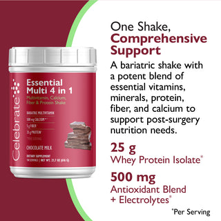 Essensiell Multi 4 i 1 Multivitamin med Kalsium + Protein, Pulver 