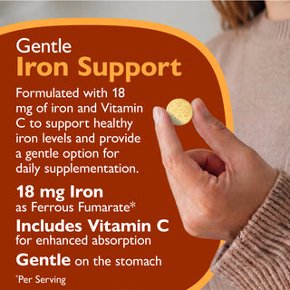 Jern 18 mg + Vitamin C, Tyggbar, Orange 