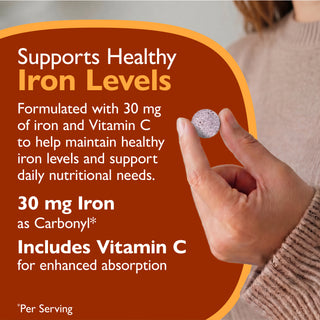 Jern 30 mg + Vitamin C, Tyggbar, Grape 