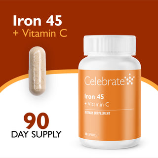 Jern 45 mg + Vitamin C, kapsler 