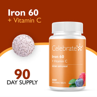 Jern 60 mg + Vitamin C, Tyggbar, Berry 
