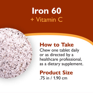 Jern 60 mg + Vitamin C, Tyggbar, Berry 