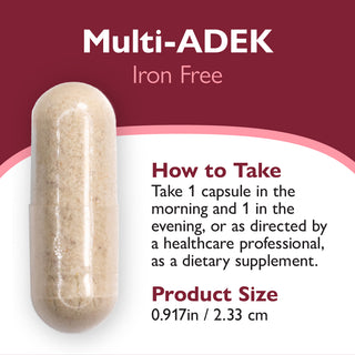 Multi-ADEK Vitamin uten jern, kapsler 