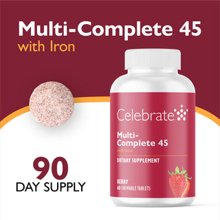 Multi-Complete 45 Bariatrisk Multivitamin med Jern, Tyggbar 