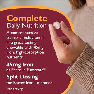 Multi-Complete 45 Bariatrisk Multivitamin med Jern, Tyggbar 