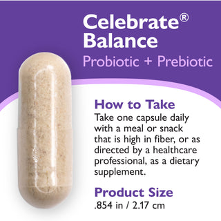 Celebrate® BALANCE Probiotic + Prebiotisk, Kapsler 