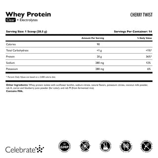 Celebrate Whey Protein Clear + elektrolytter 